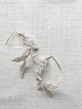 Load image into Gallery viewer, Lilly Bouquet Teardrop Hoop Earring